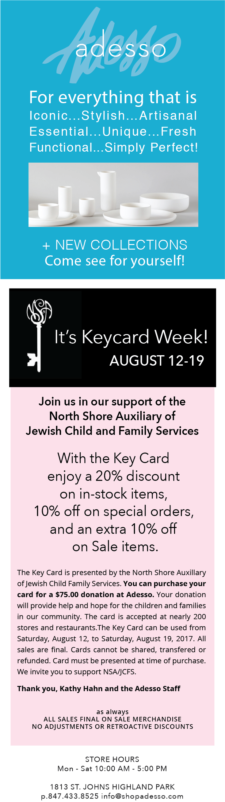 Adesso |  It's Keycard Week Aug 12-19, 2017